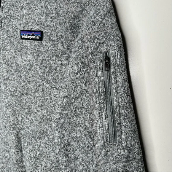 Patagonia Women's Better Sweater 1/4-Zip Fleece Pullover Light Gray Small - Picture 6 of 9